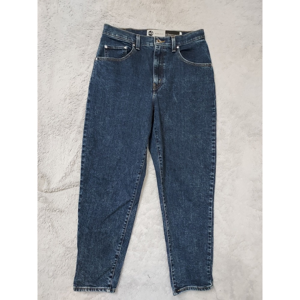 Levis SilverTab Mom Jeans Womens 30x26 Tapered High Rise Dark Wash Blue Loose